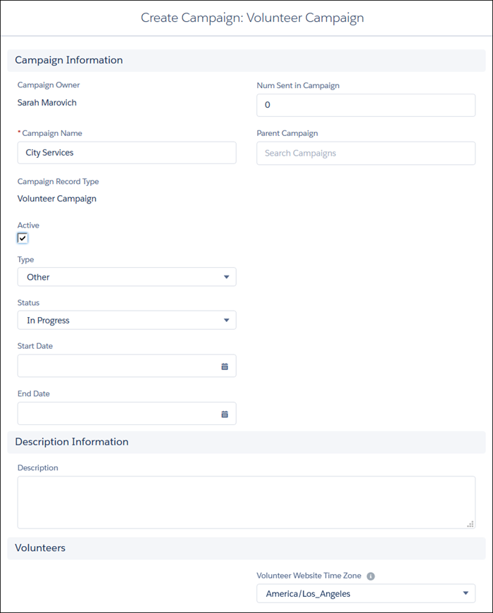 Create recurring campaign