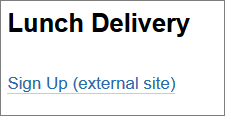 External sign up link on website job listing