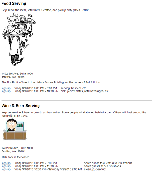 Job Listings page with minimal styling
