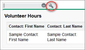 Edit icon on the Volunteer Hours related list
