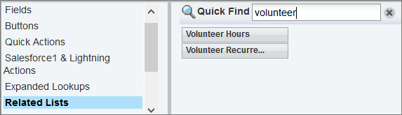Volunteer related lists