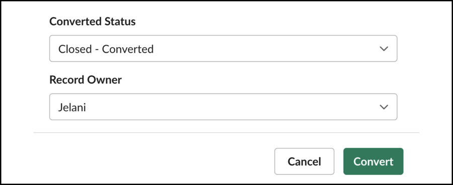 Convert lead status