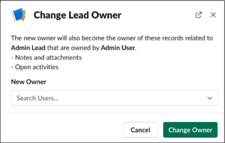 Change lead owner