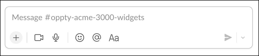 Slack message field