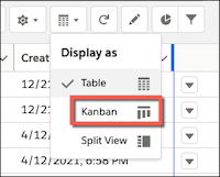 Select the Kanban list view