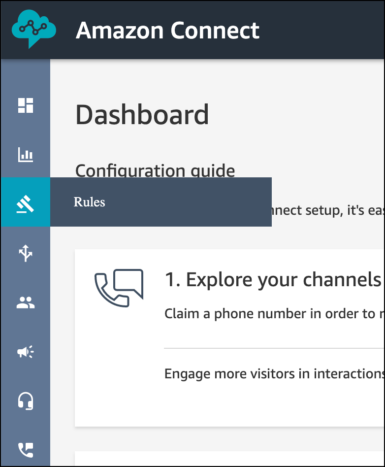 Create a Rule in Amazon Connect That Identifies Intelligence Signals