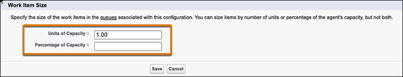 Work item size