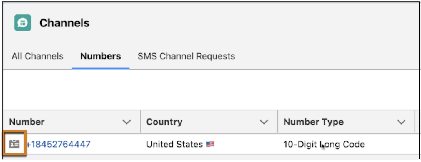Default CLI numbers are marked with an icon.