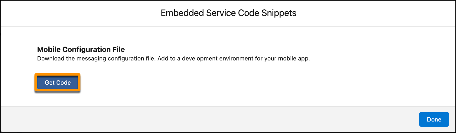 Mobile configuration file to download code for your app.