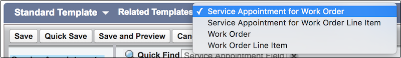 Drop-down menu