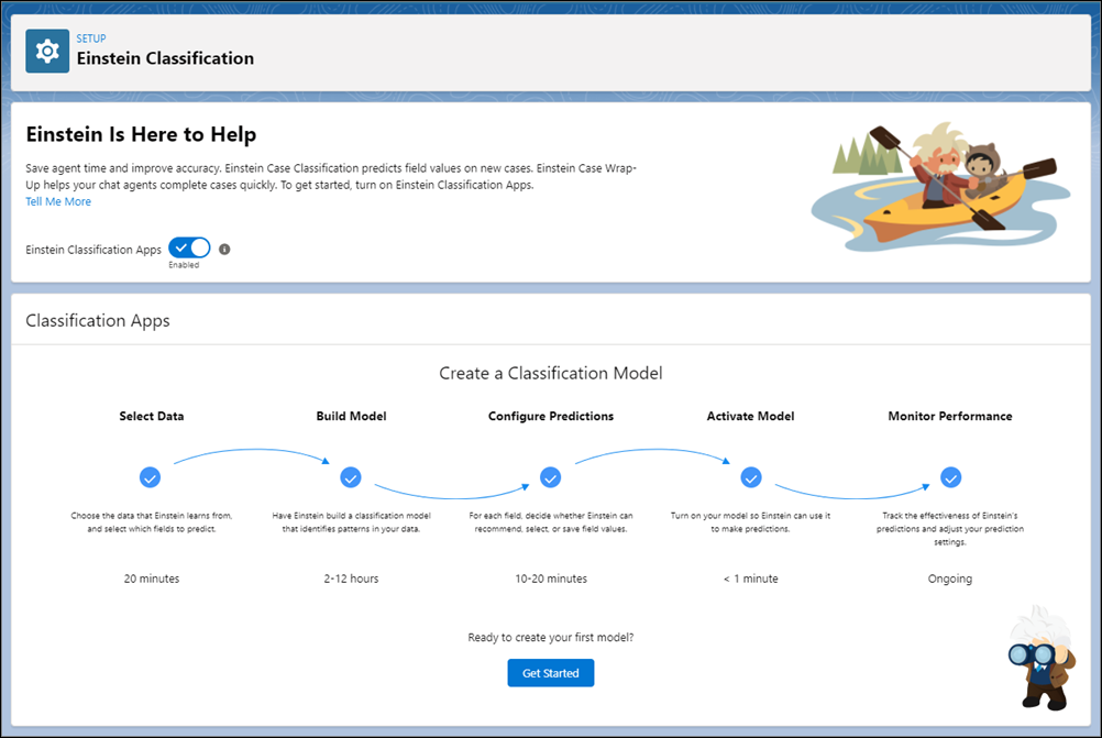 Einstein 分類モデルの設定