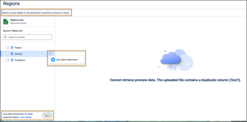 Running Data Interpreter.