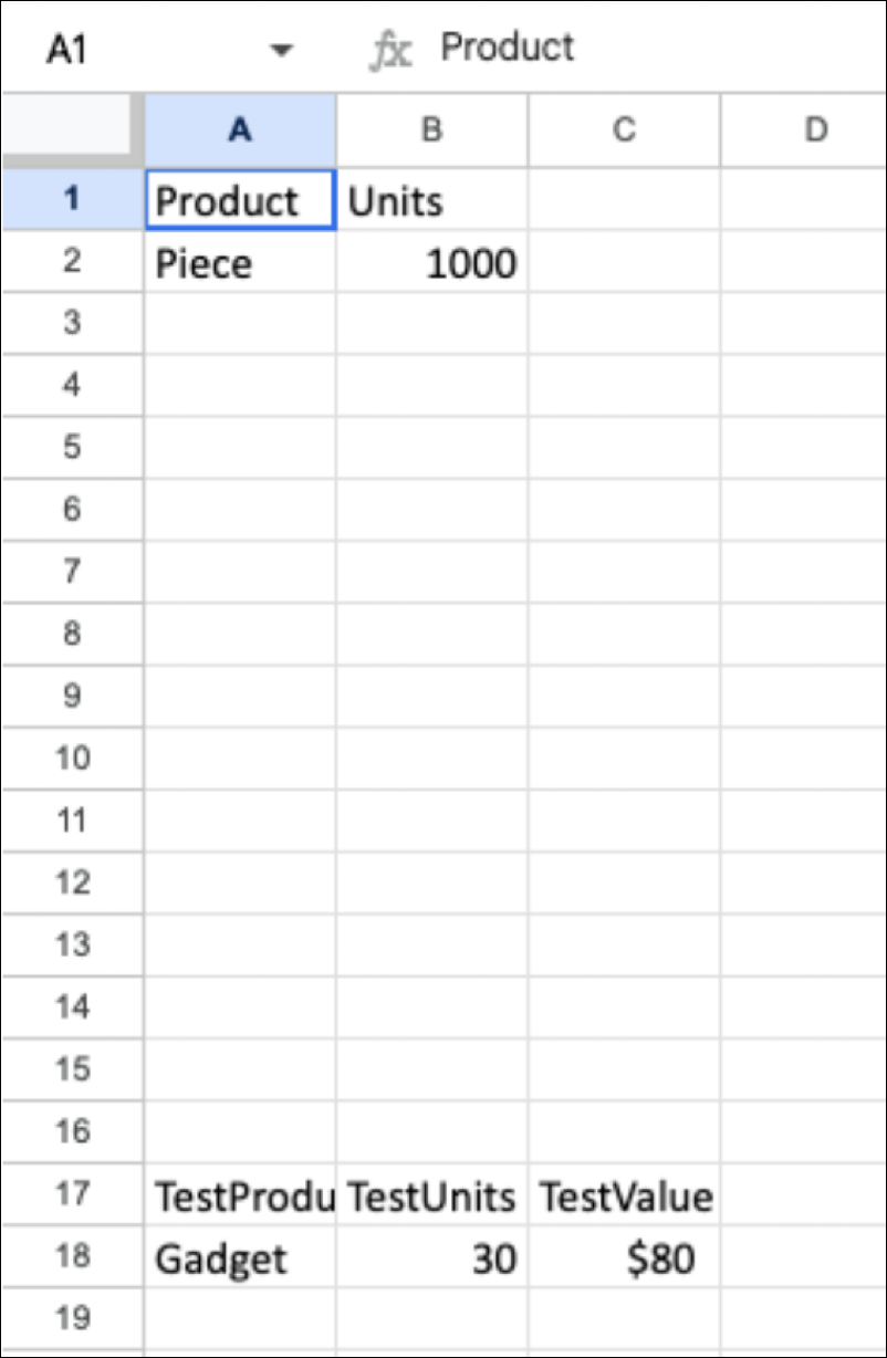 Two tables with separated by multiple rows