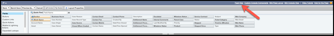 Case Page Layout - Feed View
