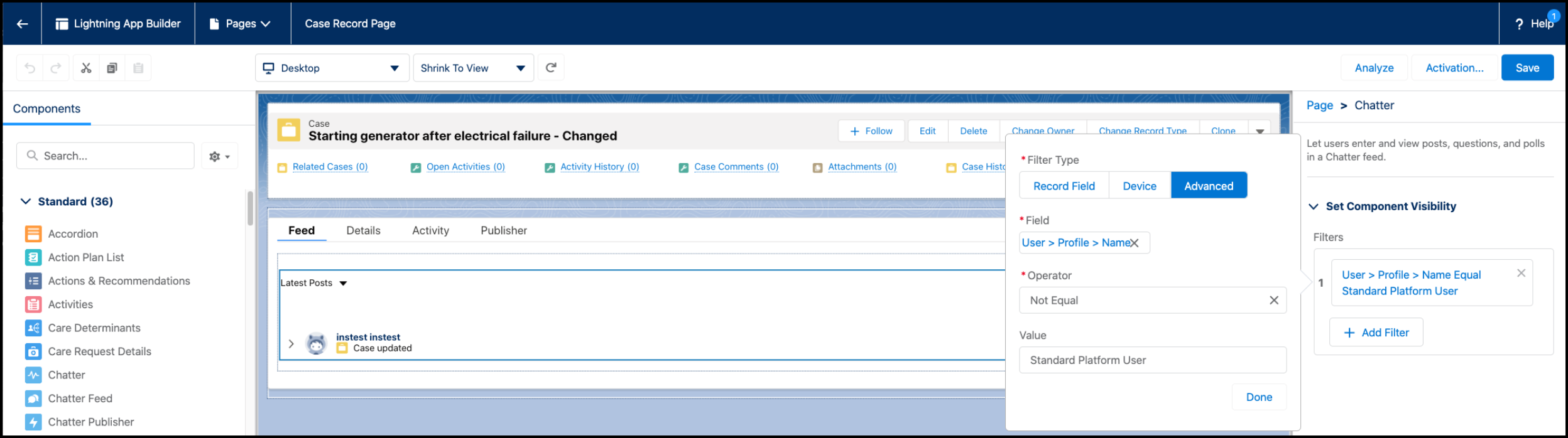 Set Component Visibility