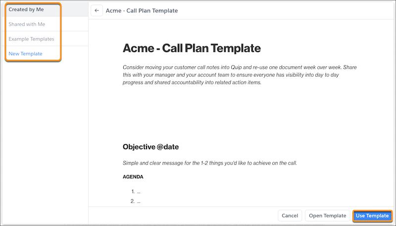 Template Library template with private gallery options highlighted
