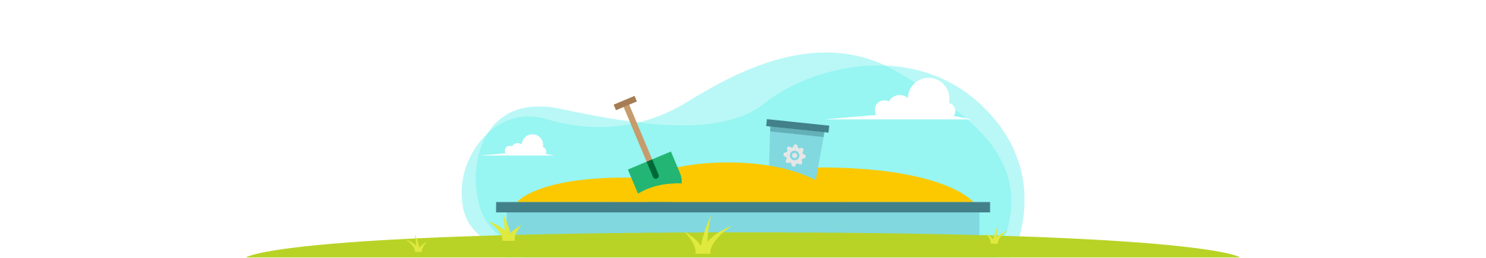 Graphic of a sandbox