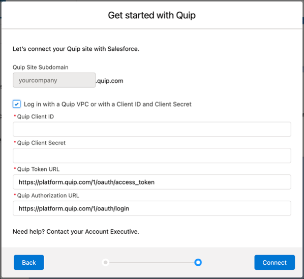 Get started with Quip window in Salesforce