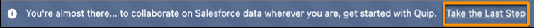 Take the Last Step connection banner