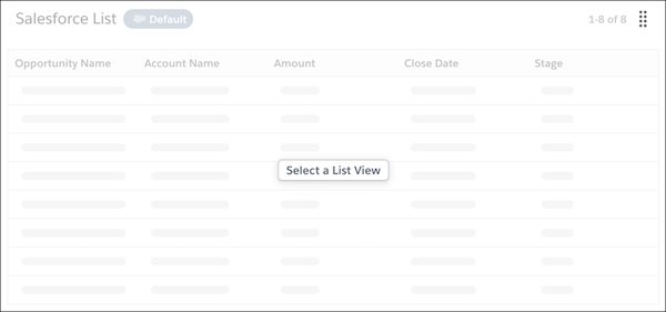 Select a List View button in Quip