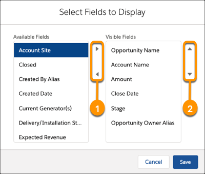 Seleccionar campos para mostrar en Lightning Experience