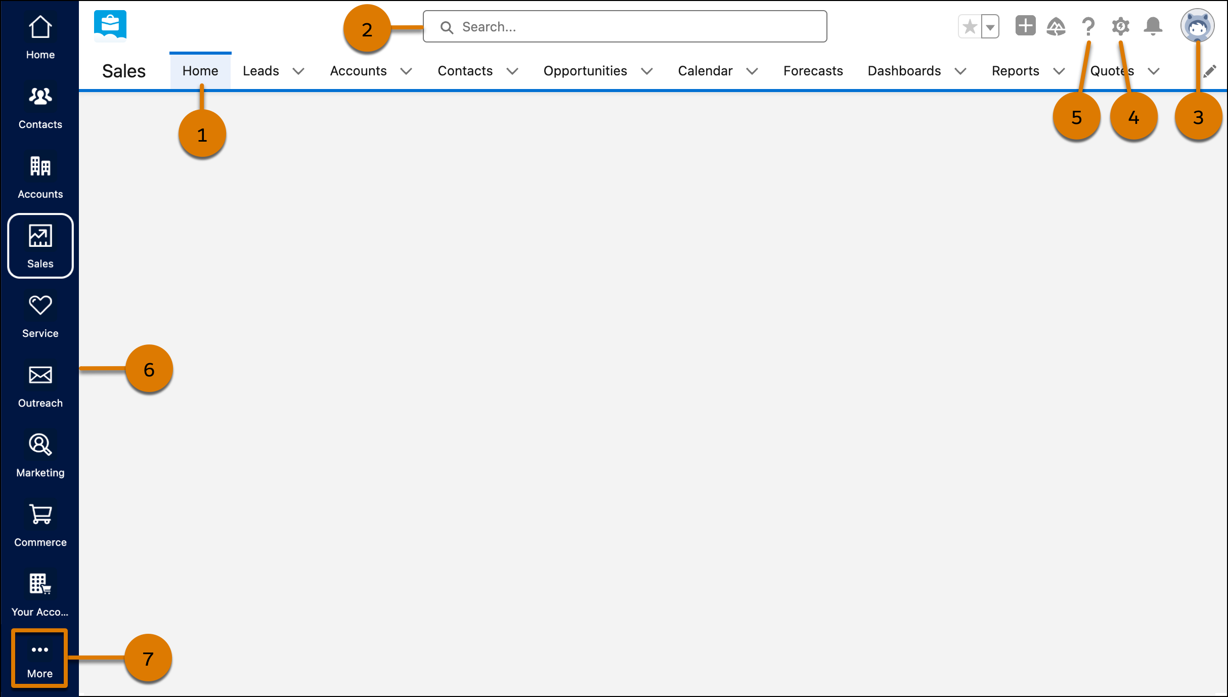 Lightning Experience avec les mises à jour de l'interface utilisateur de Salesforce Foundations appliquées