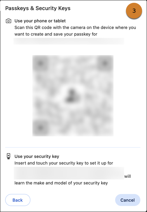 Example passkey browser prompt in Google Chrome.