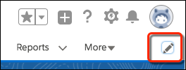 Bouton Modifier dans barre de navigation.