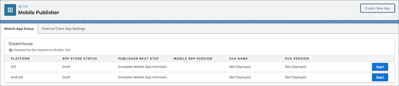 Mobile Publisher for Experience Cloud project