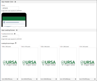 App Header Color and App Loading Screen example