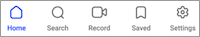 bottom navigation tab bar