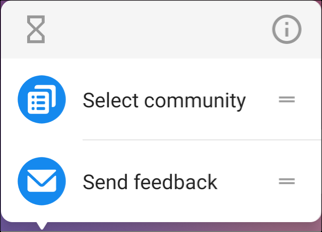 Long press app icon for Android