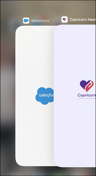 The app snapshot concealed behind a splash screen on an iOS device