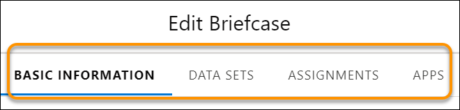 Configuration options: basic information, data sets, assignments, activation
