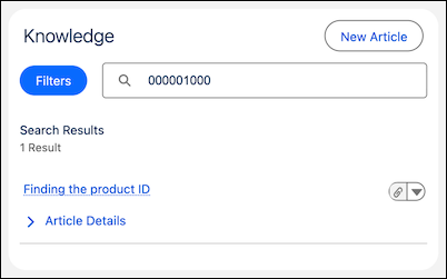 Knowledge component on a case