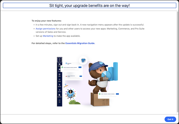 Pro Suite enable features confirmation window