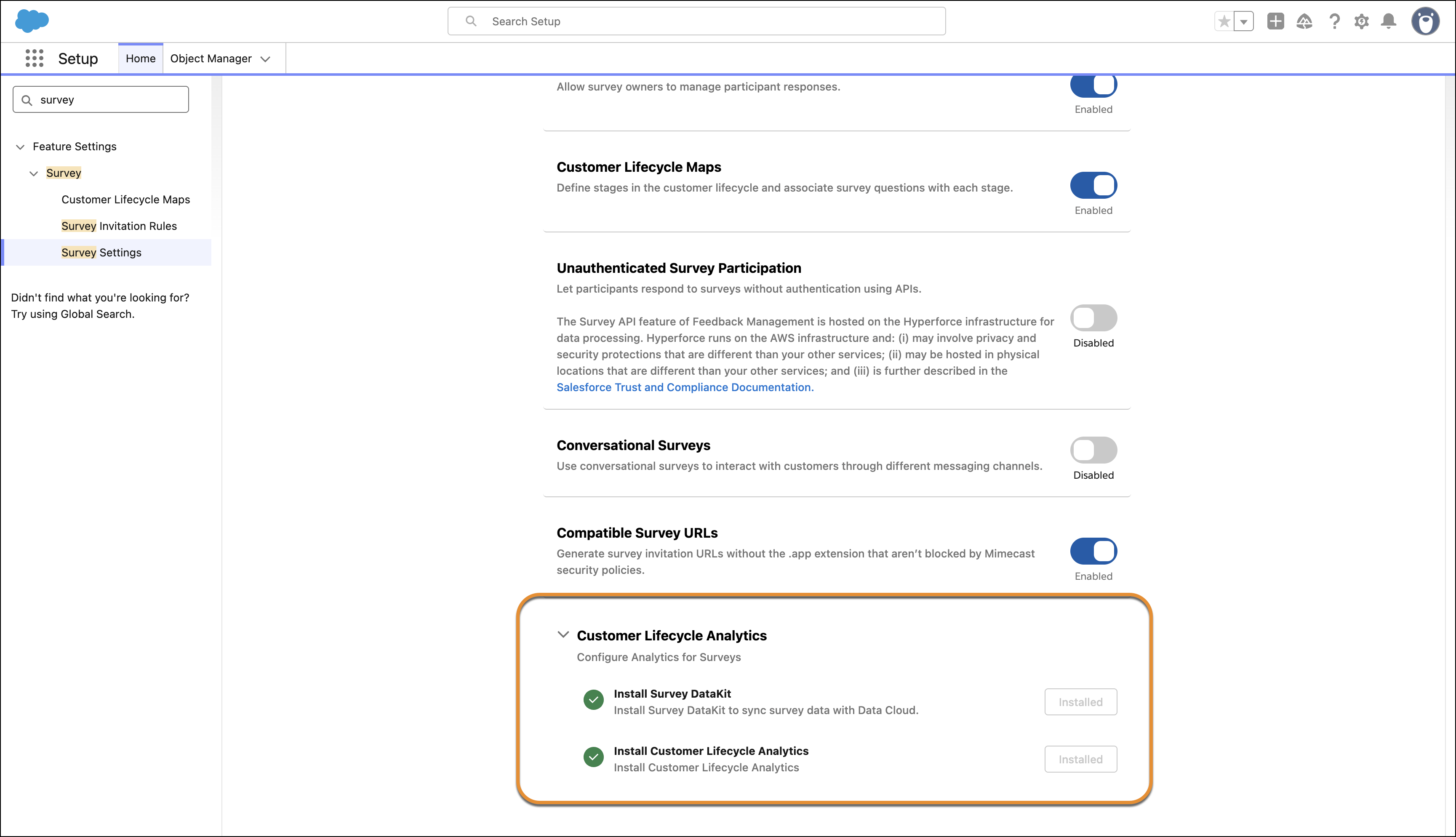 Activar Customer Lifecycle Analytics