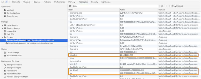 Cookiewerte, die vom Umfang 'web' gesetzt werden