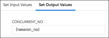 Store the outputs of the SessionPlugin legacy Apex action in the flow.