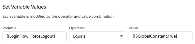 Create an assignment element