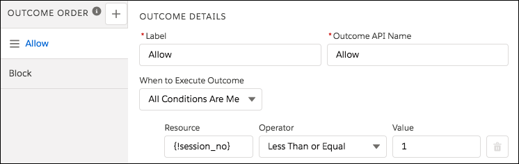 Create a decision element