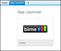 select the BIME logo from the App Launcher