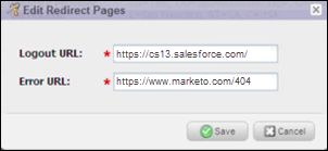 enter redirect URLs