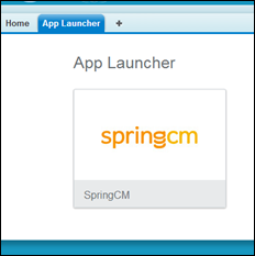 select SpringCM from the App Launcher