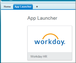 select the workday logo from the App Launcher