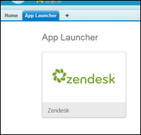 select Zendesk from the Salesforce App Launcher