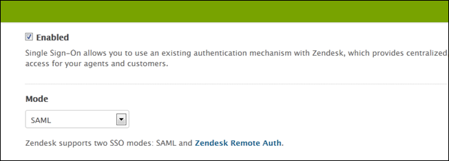 enable SAML SSO in Zendesk