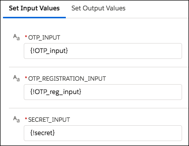 Indata för TOTP-validering