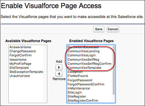 Visualforce-pagina's inschakelen