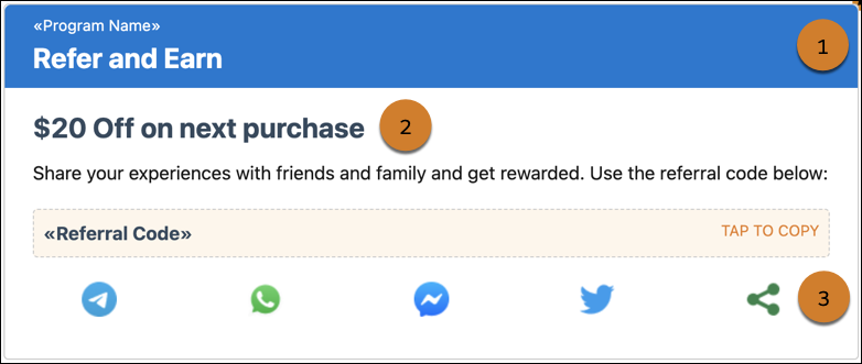 Refer Friends widget